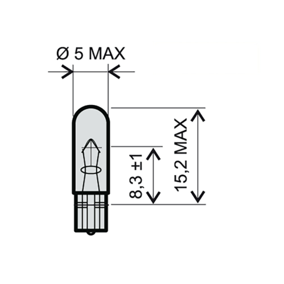 Ampoule RMS Moto pour auto moto scooter 12V 1.2W T5 Neuf