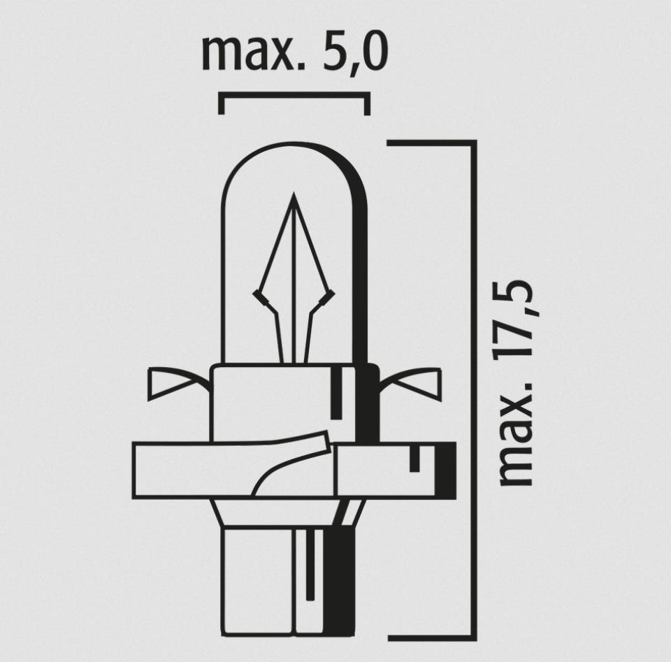 10 ampoule avec culot en plastique vert 12V 2W BX8.4d Flosser 439103 1/4 tour pour moto scooter quad