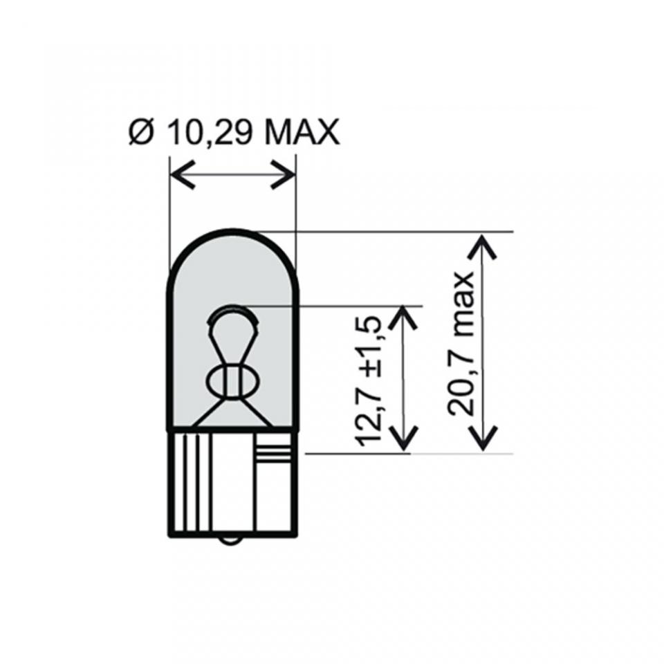 Ampoule blanche W3W 12V 3W témoin éclairage RMS pour moto auto par 10 Neuf