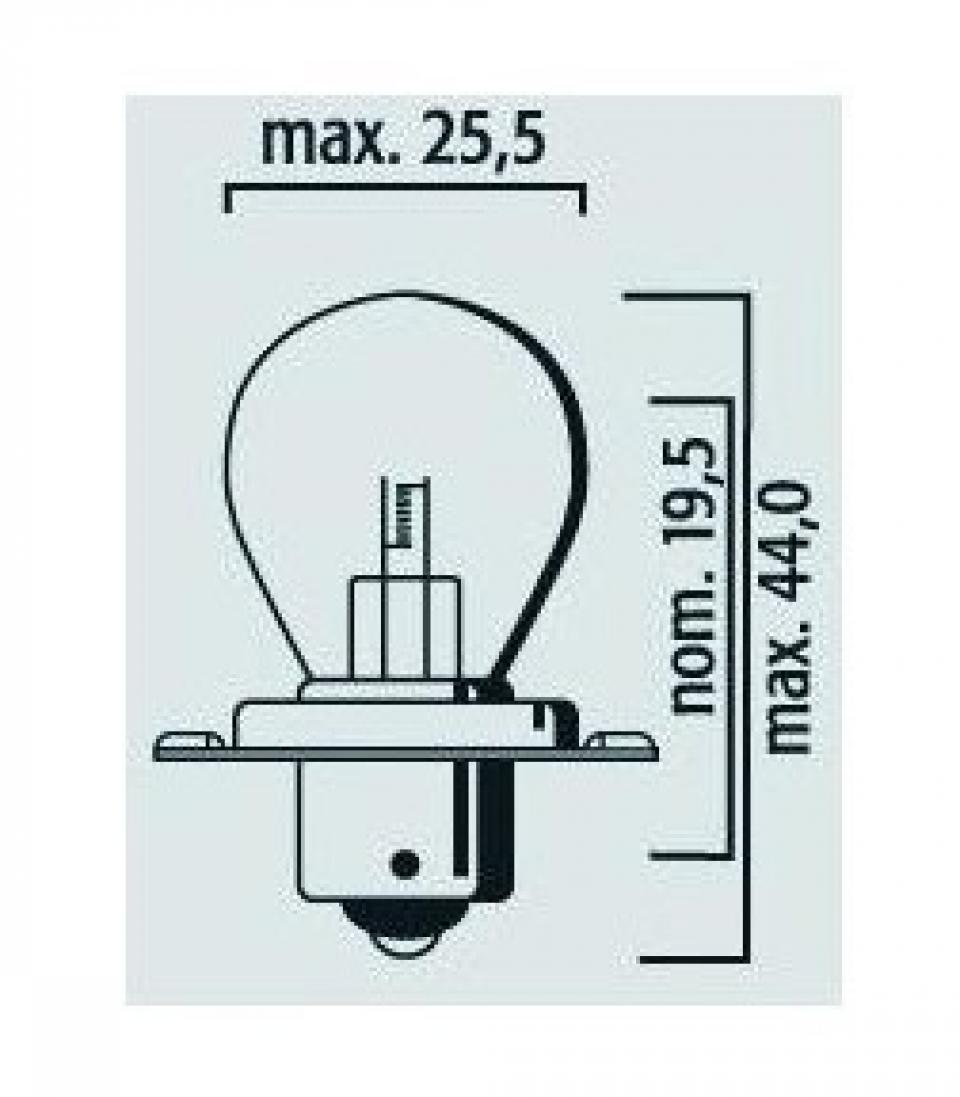 Ampoule Flosser pour mobylette 12V 15W P26s S3 / 2000 Neuf