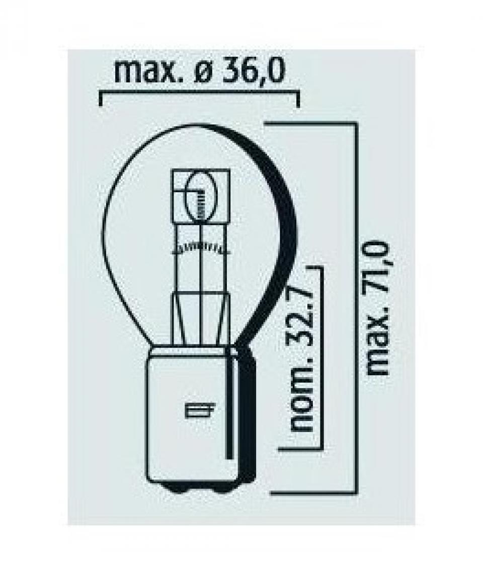 Ampoule Flosser pour moto 6V 25/25W BA20d / 3223 Neuf
