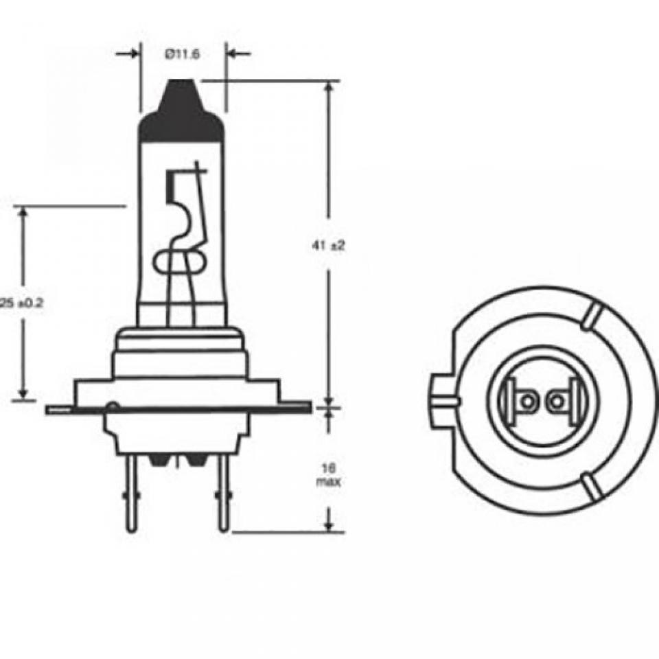 Ampoule H7 type PX26D 12V 55W pour moto scooter quad voiture camion Neuf