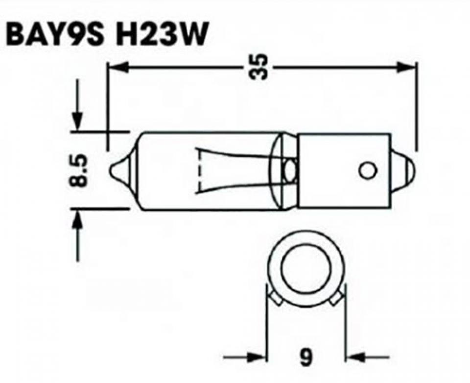 Ampoule Vicma pour Auto L779 12V 21W BA9s longue décal Neuf