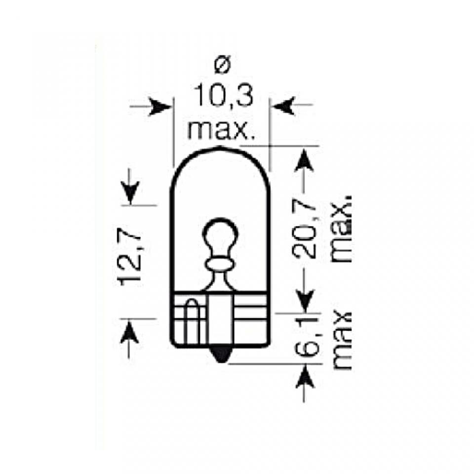 Ampoule blanche sans culot W5W 5W 12V témoin éclairage pour moto scooter quad auto