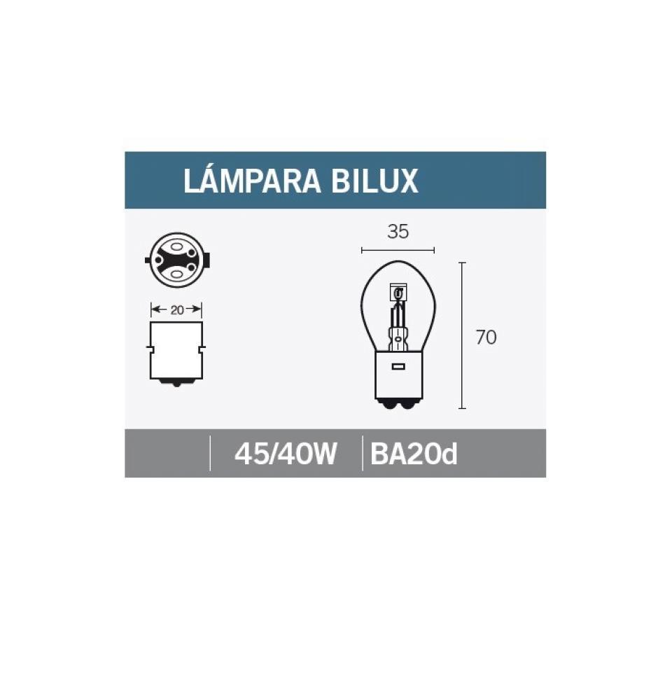 Ampoule Tecnium pour Auto 12V 45/40W BA20d / à l'unité Neuf