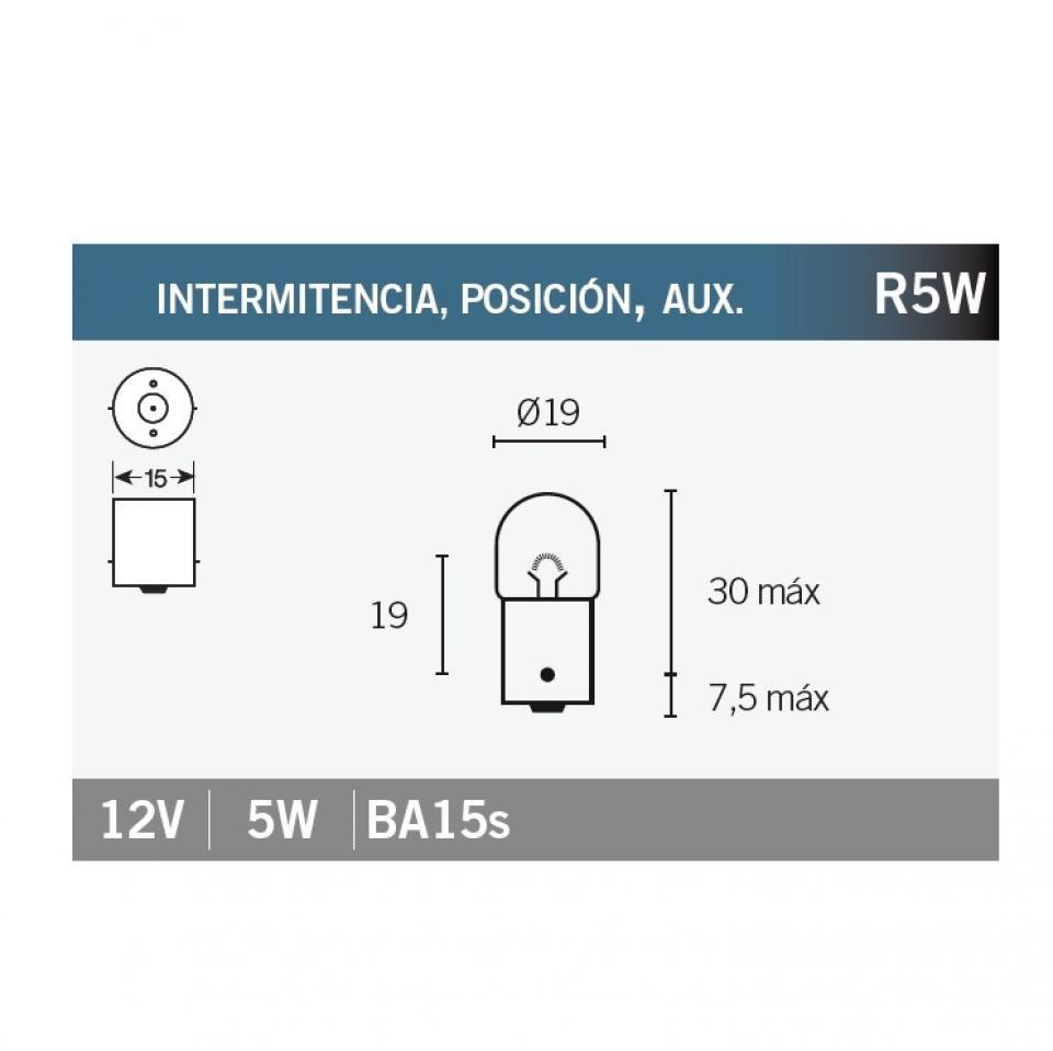 Ampoule Vicma pour Auto T16 12V 5W BA15s Neuf