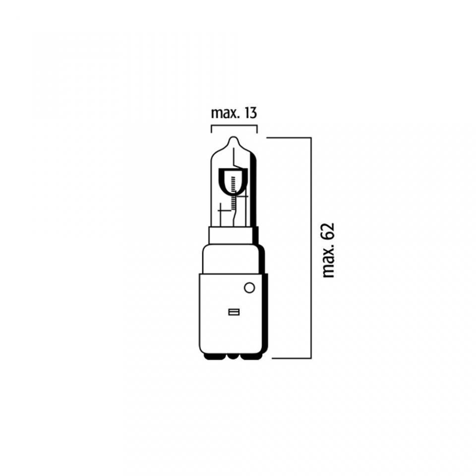 Ampoule Flosser pour Moto Peugeot 50 XPS 2002 à 2010 393980 S2 12V 35/35W BA20D Neuf