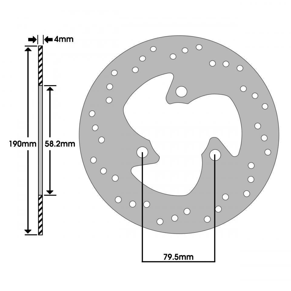 Disque de frein Newfren pour Scooter Benelli 100 Naked 1999 à 2002 Neuf