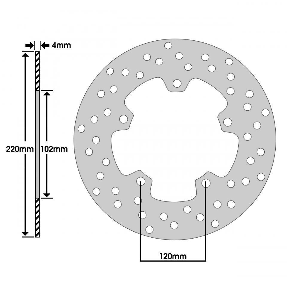 Disque de frein Newfren pour Scooter Aprilia 200 Scarabeo 2007 à 2020 Neuf