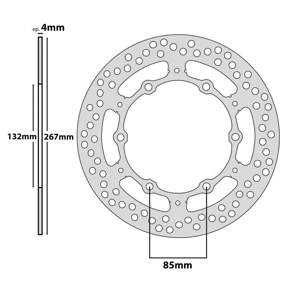 Disque de frein P2R pour Scooter Yamaha 500 T-Max 2008 à 2011 Neuf