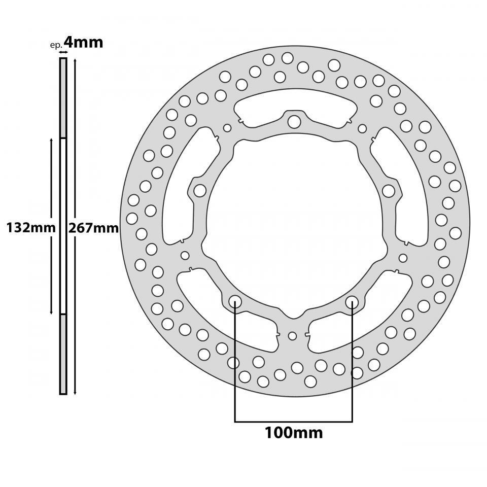 Disque de frein P2R pour Scooter Yamaha 400 X-Max 2017 à 2020 Neuf