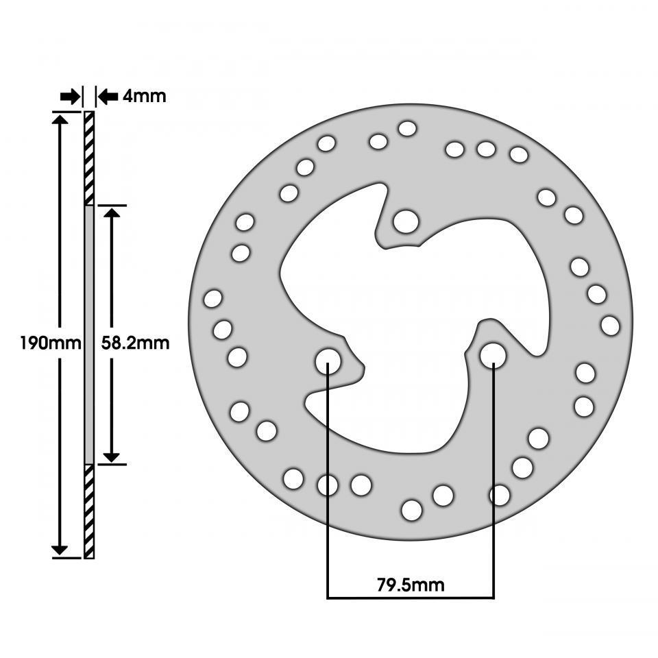 Disque de frein P2R pour Scooter Yamaha 50 Slider 2000 à 2020 Neuf