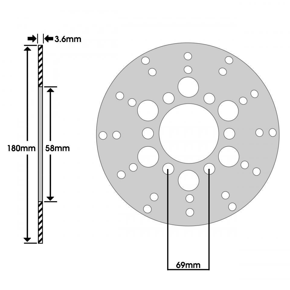 Disque de frein IGM pour Scooter Kymco 125 Agility 2005 à 2008 Neuf