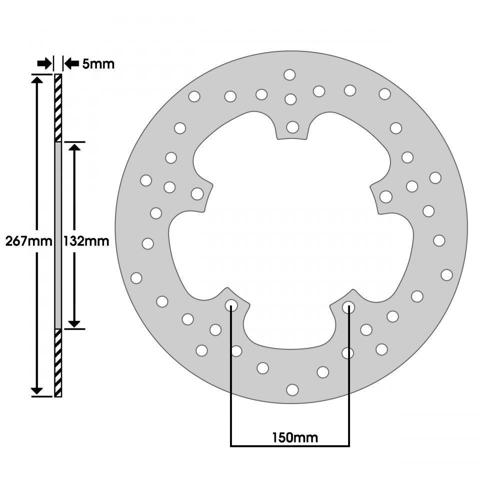 Disque de frein Newfren pour Moto Yamaha 800 FZ8 FAZER N 2011 à 2015 Neuf