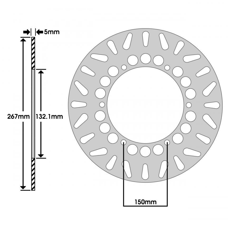 Disque de frein Newfren pour Scooter Yamaha 500 T-Max 2001 à 2011 Neuf