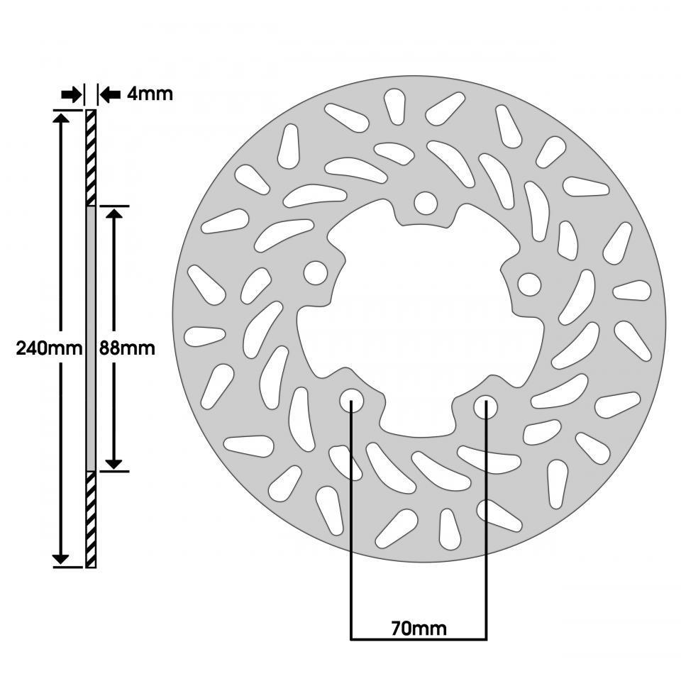 Disque de frein Newfren pour Scooter Kymco 200 Dink 2006 à 2007 Neuf