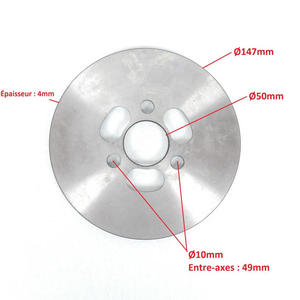 Disque de frein pour Pocket bike Ø147xØ34x4mm 3 trous Ø10mm Neuf