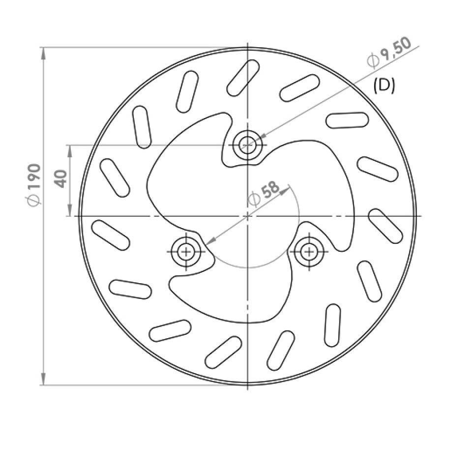 Disque de frein NG Brakes pour Scooter Peugeot 50 Vivacity 2 2004 à 2007 Neuf