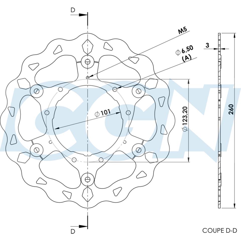 Disque de frein Galfer pour Moto Honda 250 CRF R 2015 à 2023 Neuf