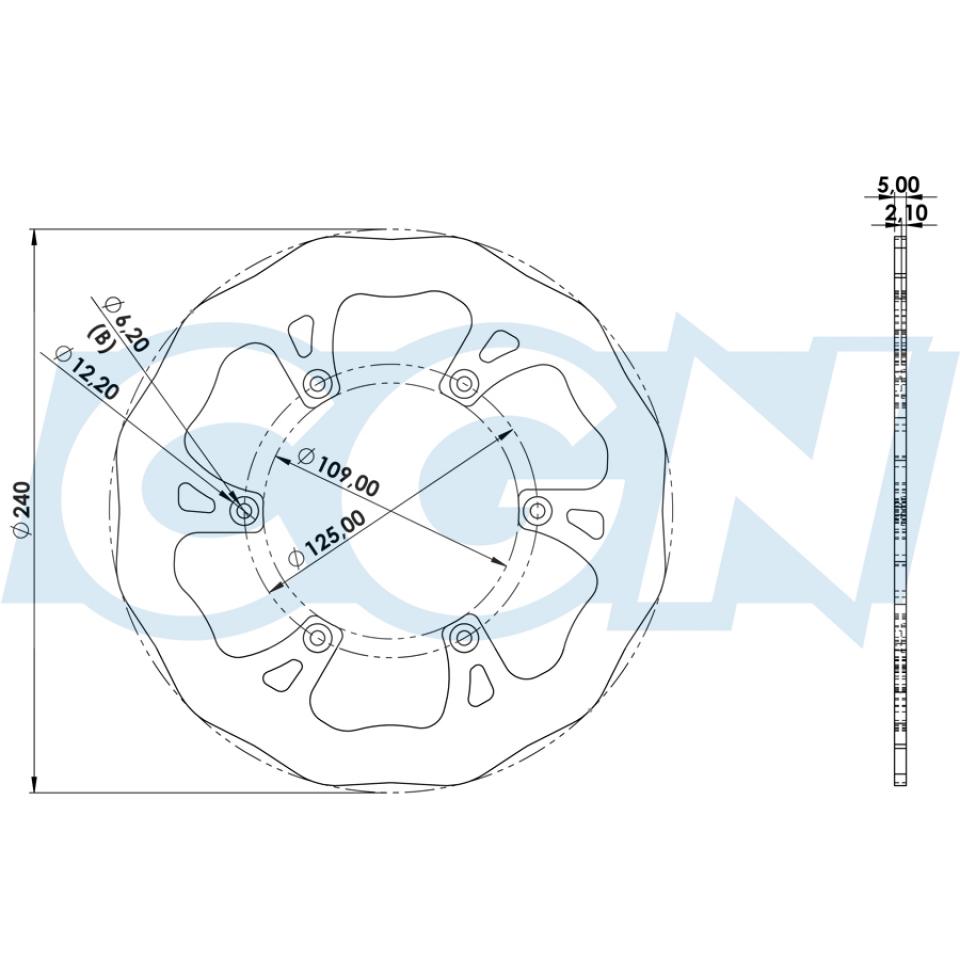 Disque de frein Galfer pour Moto Beta 250 XTRAINER Après 2018 Neuf