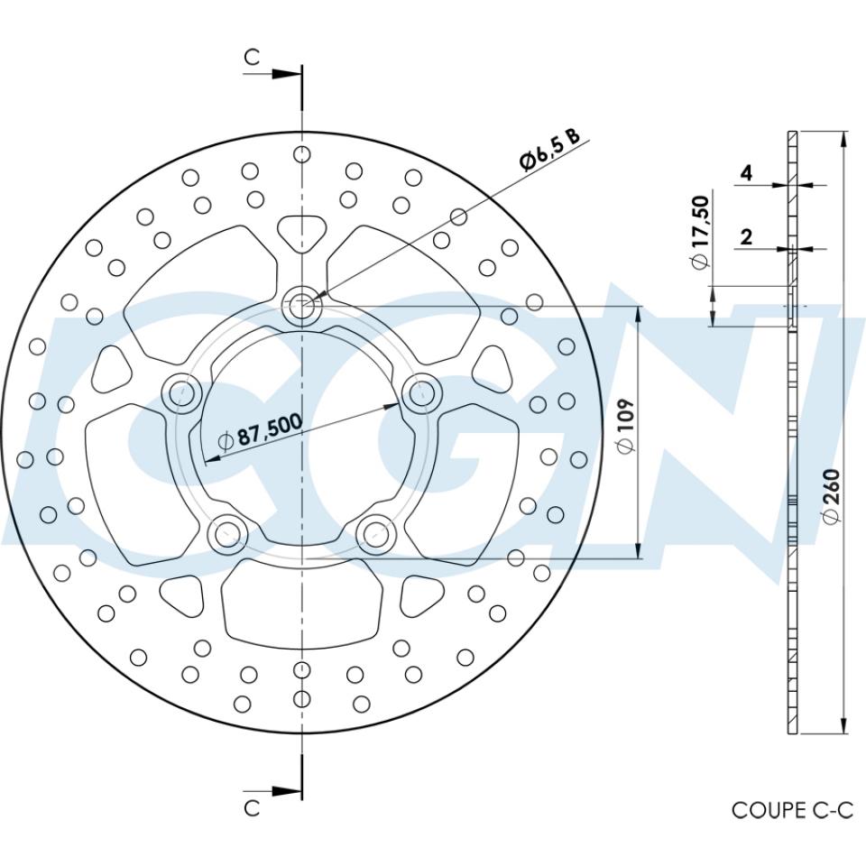 Disque de frein Galfer pour Scooter Kymco 125 Agility City Après 2009 Neuf
