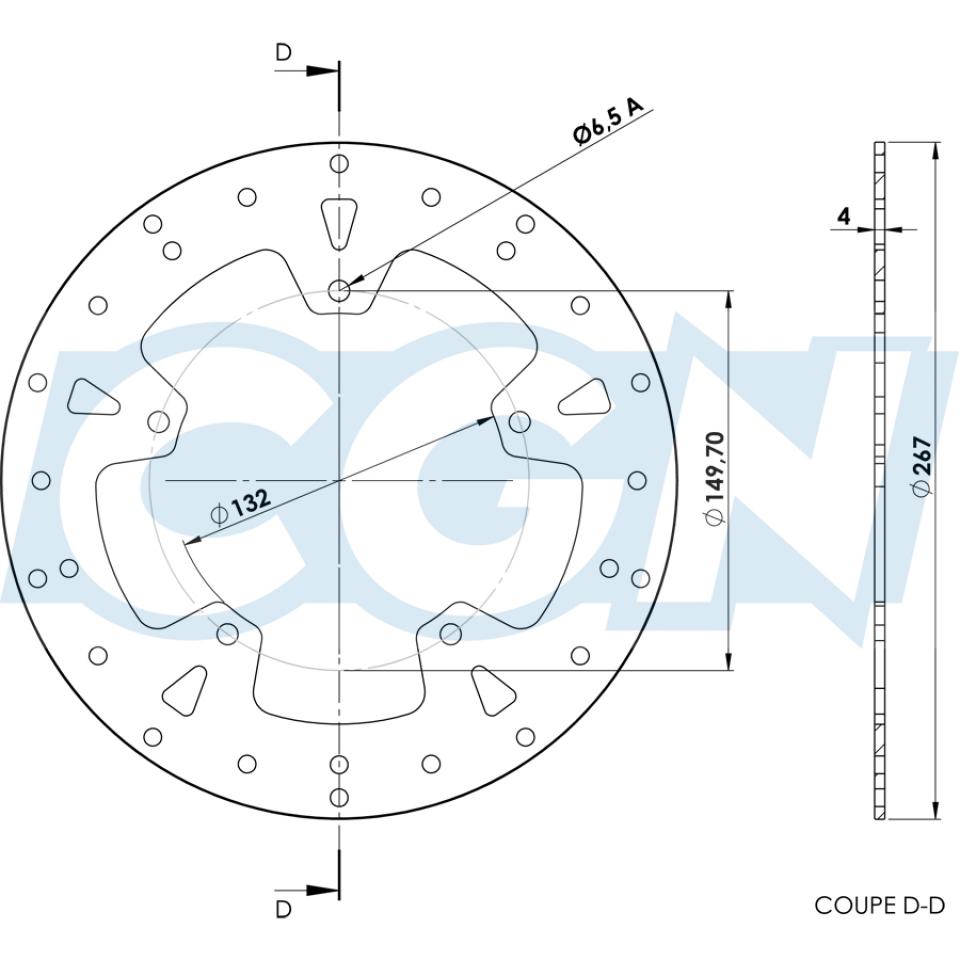 Disque de frein Galfer pour Scooter Yamaha 400 X-Max 2013 à 2019 Neuf