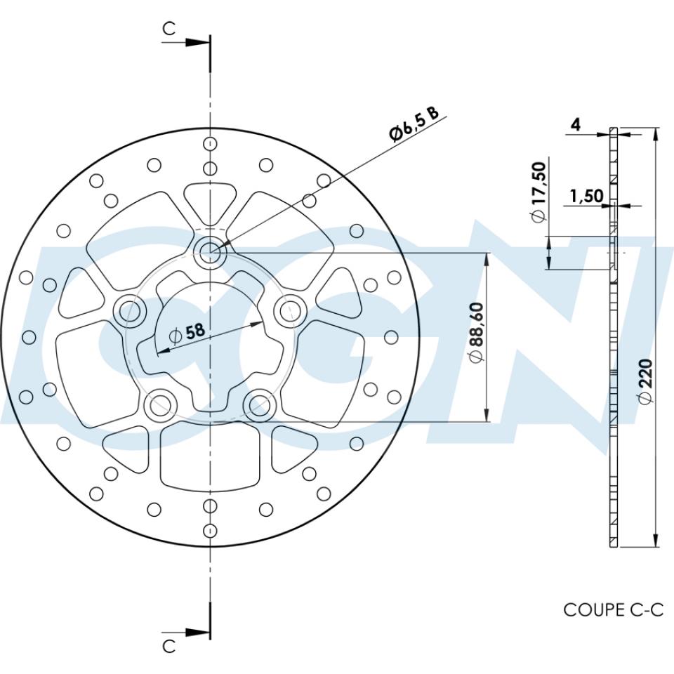 Disque de frein Galfer pour Scooter Kymco 250 B&W Après 2000 Neuf