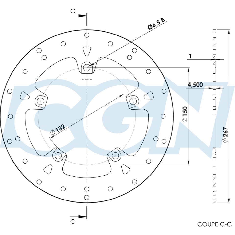Disque de frein Galfer pour Scooter Yamaha 250 X-Max Après 2018 Neuf