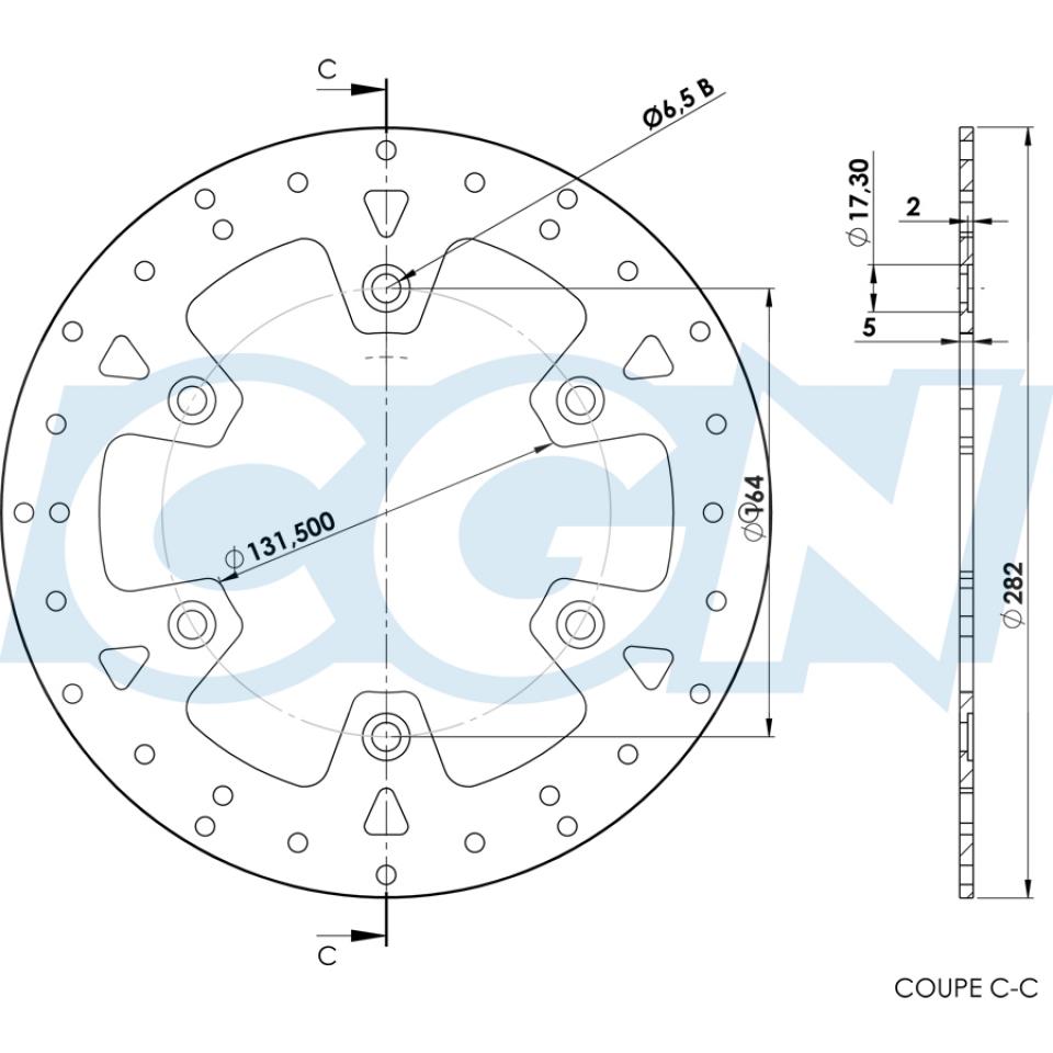 Disque de frein Galfer pour Scooter Yamaha 530 T-Max 2012 à 2019 Neuf