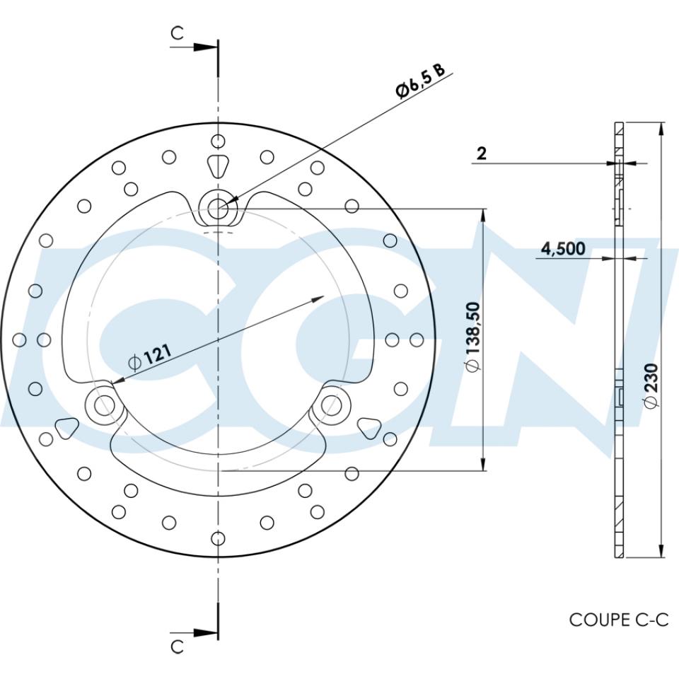 Disque de frein Galfer pour Scooter Yamaha 125 N-MAX ABS Après 2015 Neuf