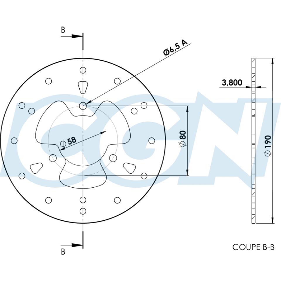 Disque de frein Galfer pour Scooter MBK 50 Ovetto Après 1998 Neuf