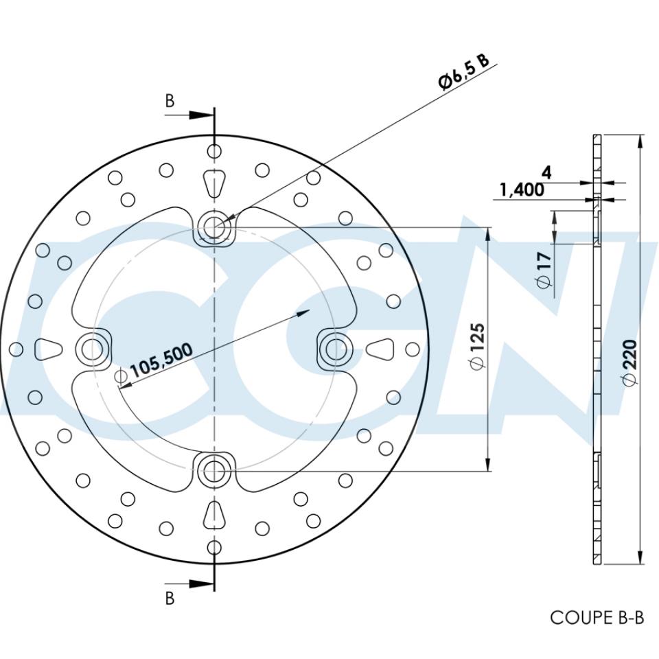 Disque de frein Galfer pour Honda 125 SH 125 i SCOOPY (TAMBOR TRAS) 2009 à 2012 Neuf