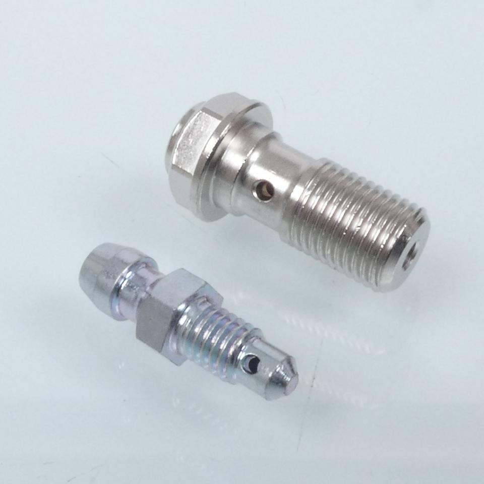 Vis raccord banjo frein France Equipement Ø10mm pas 100 avec purge pour moto