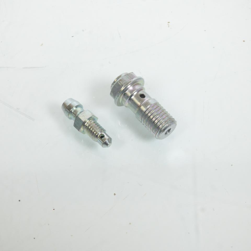 Vis raccord banjo de durite de frein Ø10mm pas 125 M10x1.25 avec purge pour moto