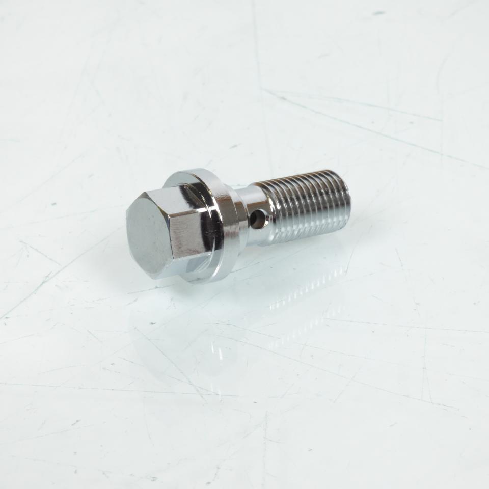 Vis chromé de raccord banjo durite frein 3/8 24G pour moto Harley Davidson