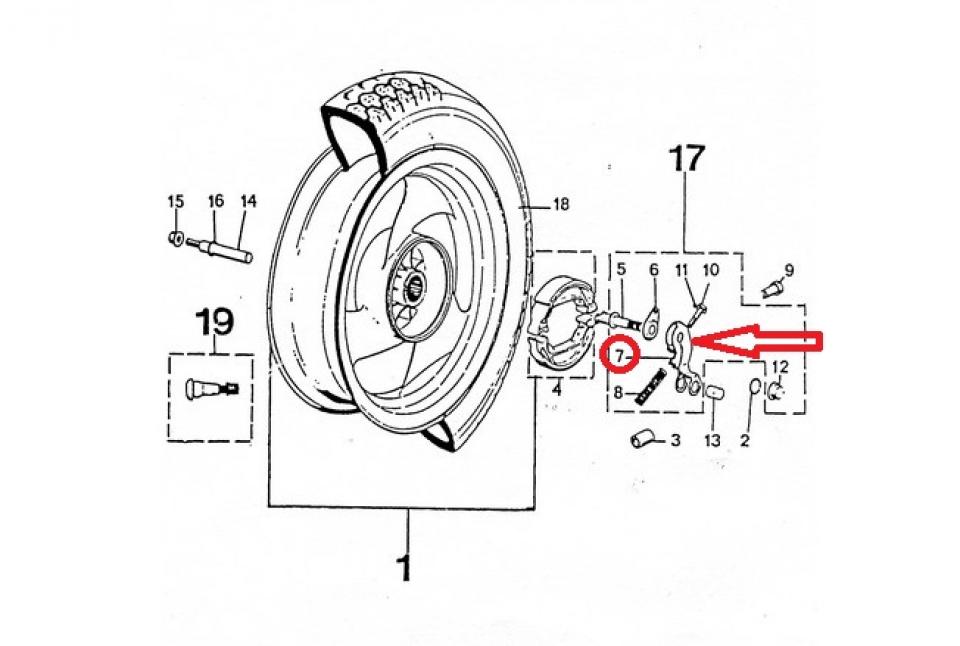 Levier Came tambour AR pour scooter Peugeot 50 St Rapido 1985 à 1993 704999 Neuf