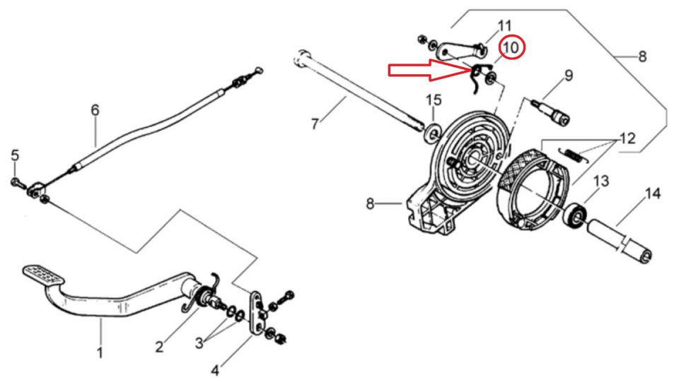 Ressort rappel Came tambour pour moto Aprilia 50 Classic AP8213182 867302