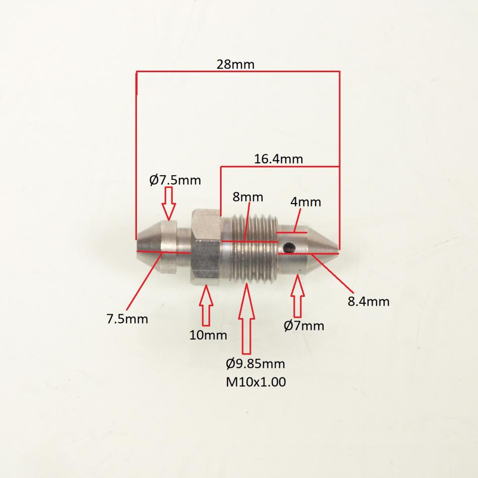 Vis purge étrier de frein AJP M10x1.00 pour moto Aprilia 50 RS4 2011-2013 864123
