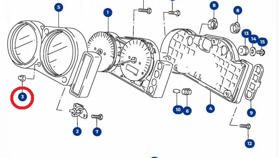 bouton d'appui pour compteur origine pour Suzuki 1300 Hayabusa 34124-33E00 Neuf