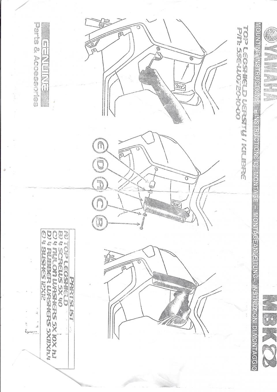 Paire Défleteur D&G fumés  pour scooter Yamaha 300 Versity 5SE-W0720-10 Neuf