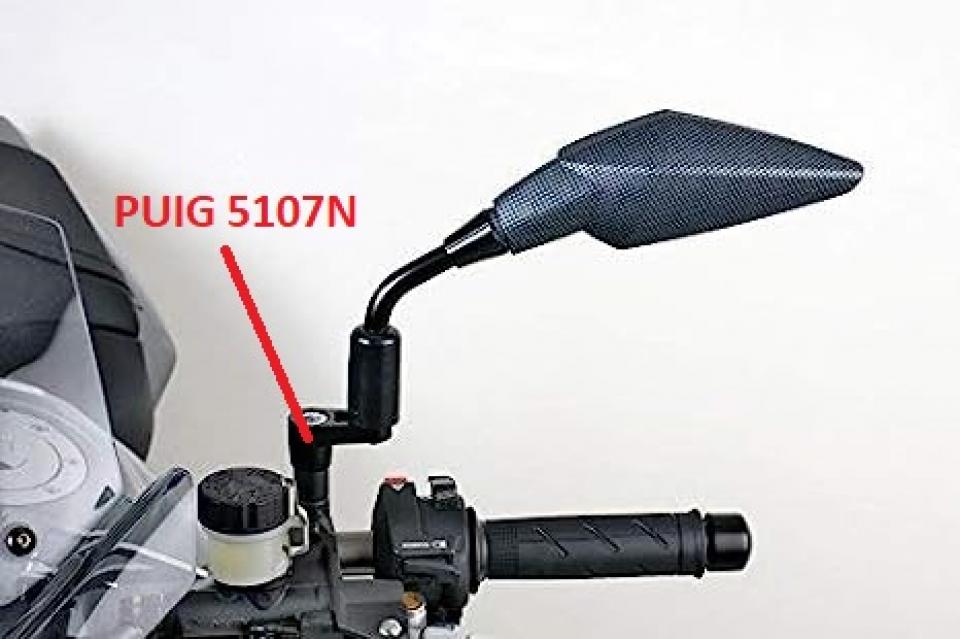 Prolongateur de rétroviseur noir Chaft pour moto IN732 M10 pas 125 Neuf