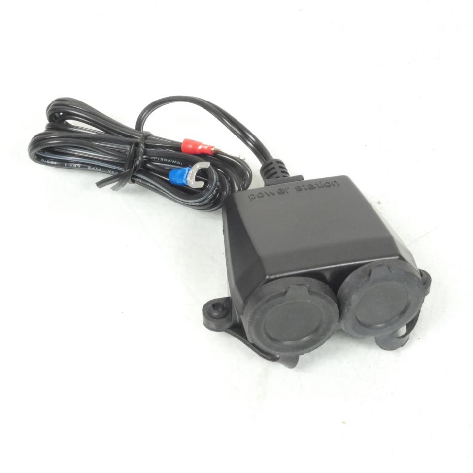 Double prise allume cigare Ø20mm 12V 10A 1.4m HEBE pour moto scooter Quad Neuf