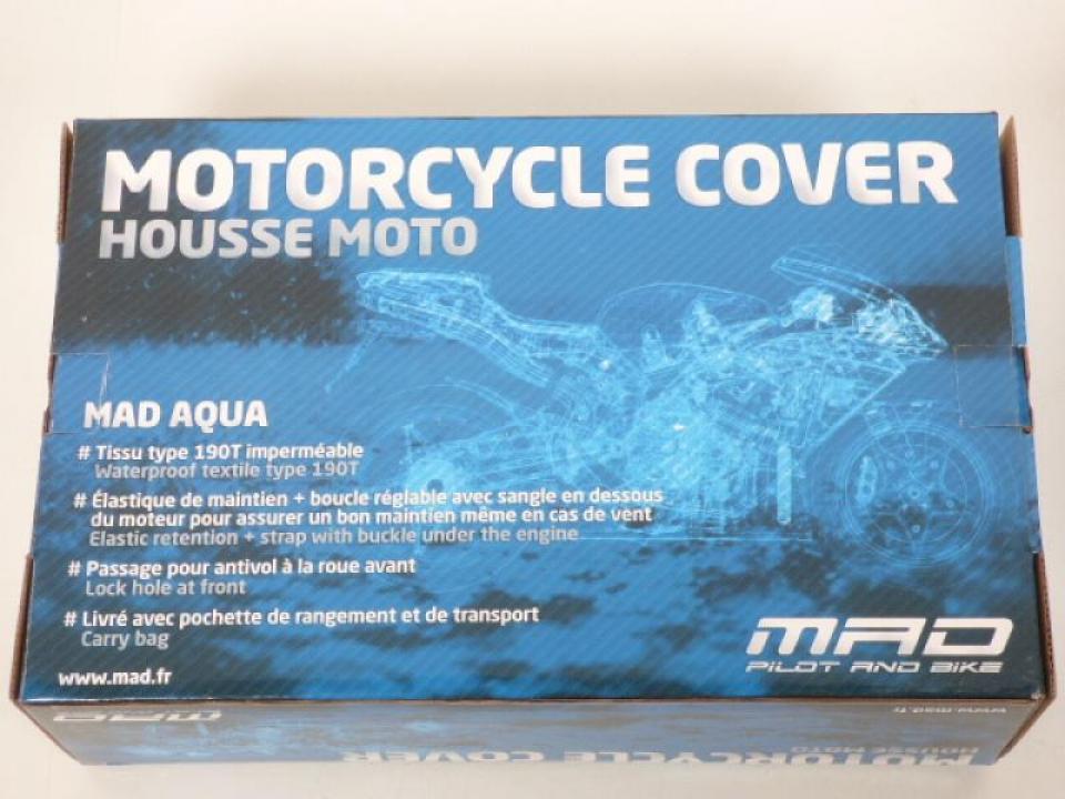 Housse pour moto 750 à 1200cm3 imperméable dimension 229 X 99 X 125cm coloris gris