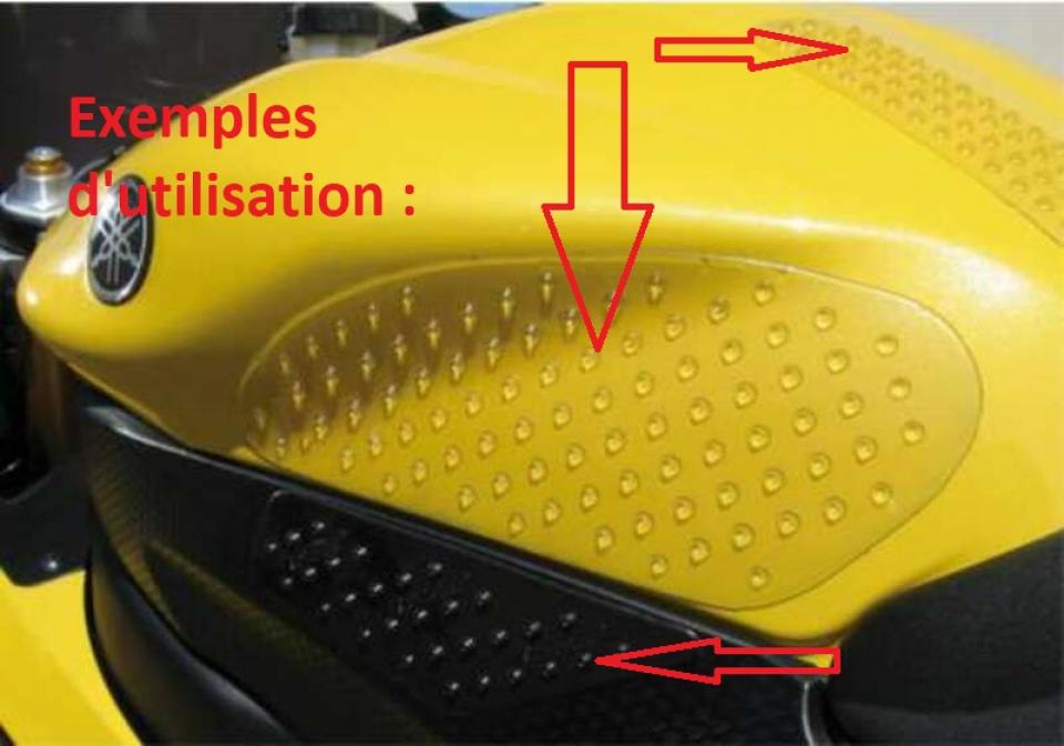 Adhésif anti-dérapant Blackbird Picots 3D Translucide 30x21cm pour moto 789101