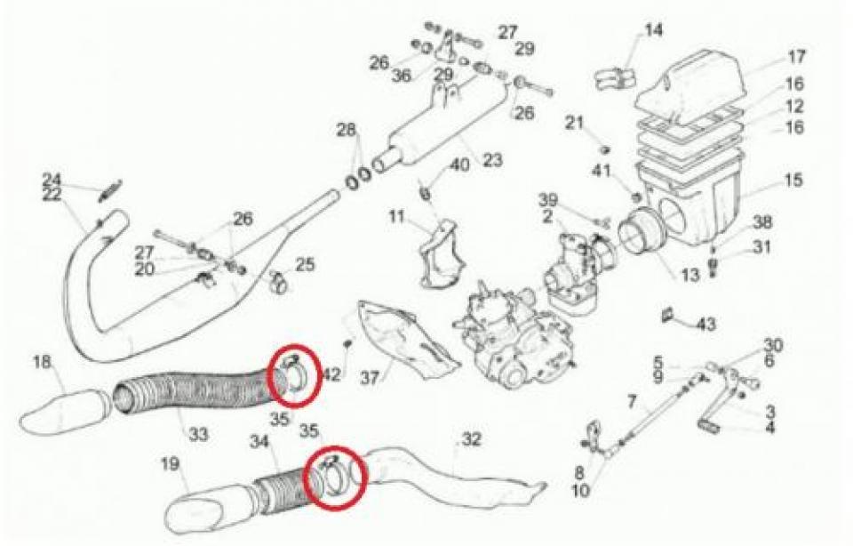 Accessoire origine pour Moto Aprilia 125 AF1 Futura 1990 à 1992 AP8120718 Neuf