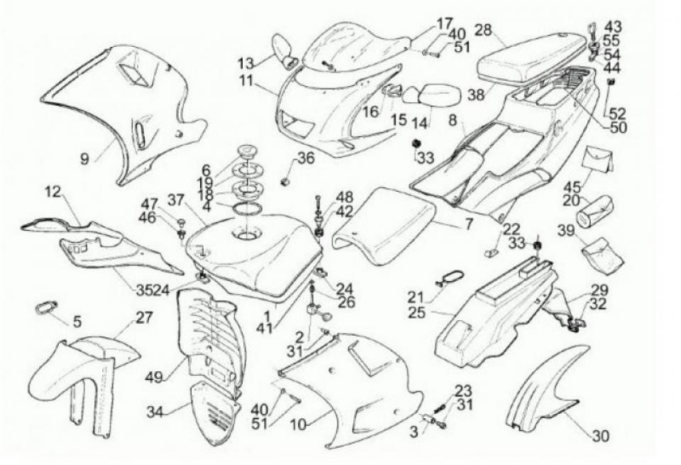 Accessoire origine pour Moto Aprilia 50 AF1 Futura 1990 à 1992 AP8120702 Neuf