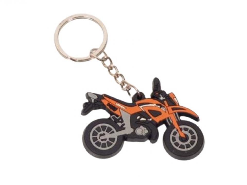 Porte clé clef moto type keeway orange idée cadeau motard fan moto scooter Neuf
