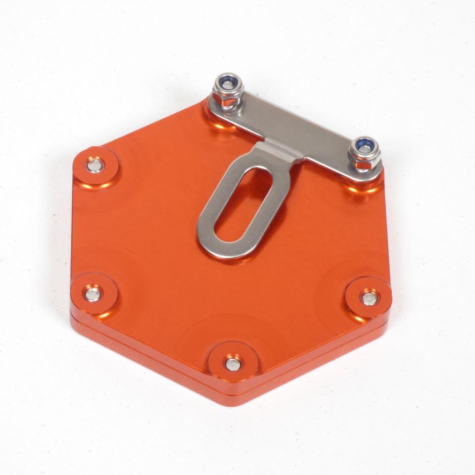 Support alu vignette assurance hexagonal Mad orange moto scooter quad Neuf