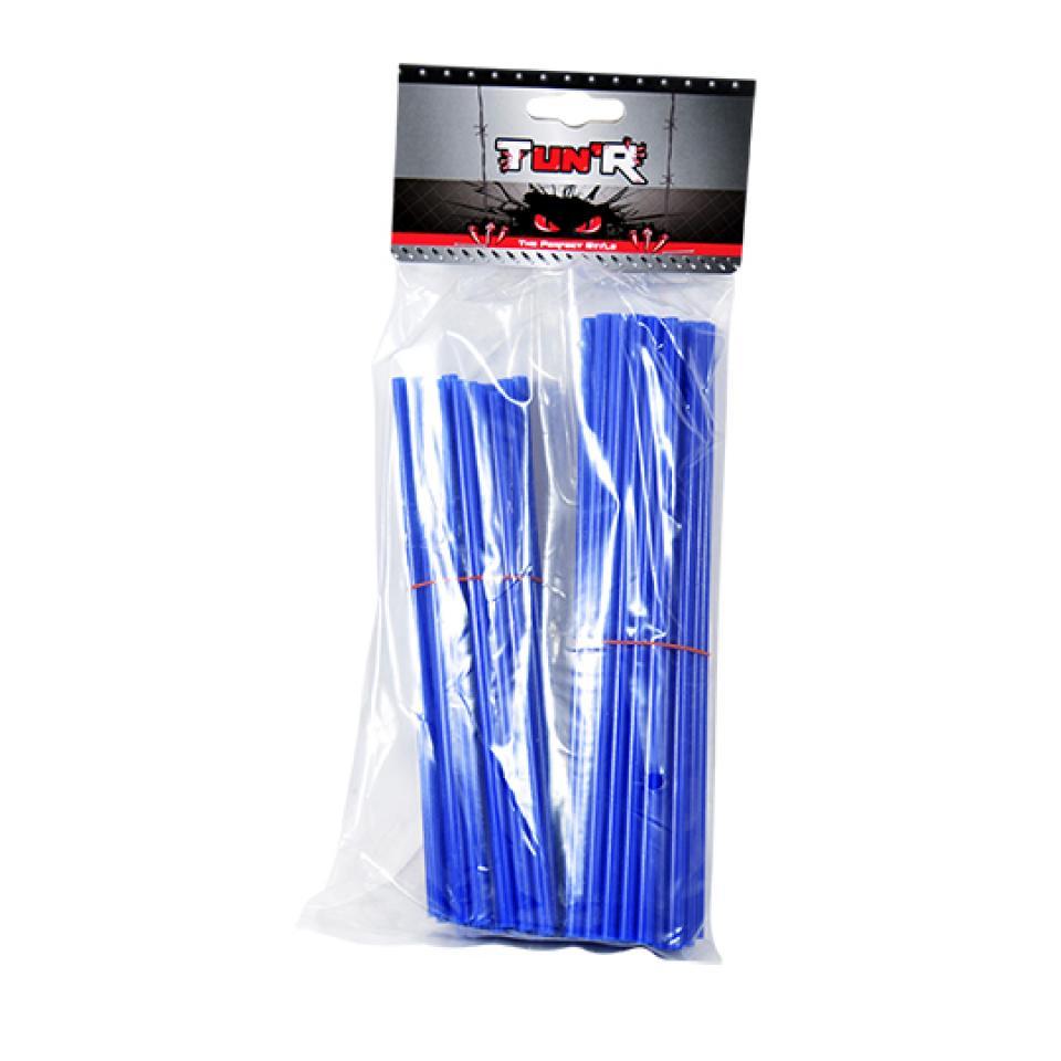 Lot de 76 couvre rayon bleu pour jante avant et arrière moto cross enduro trial Neuf