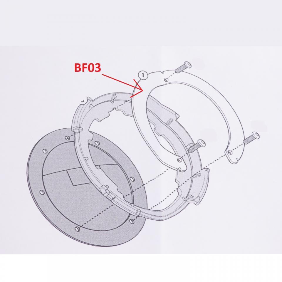 Support fixation sacoche GIVI Tanklock BF03 pour moto Honda 600 CBF 2004-2012 Neuf